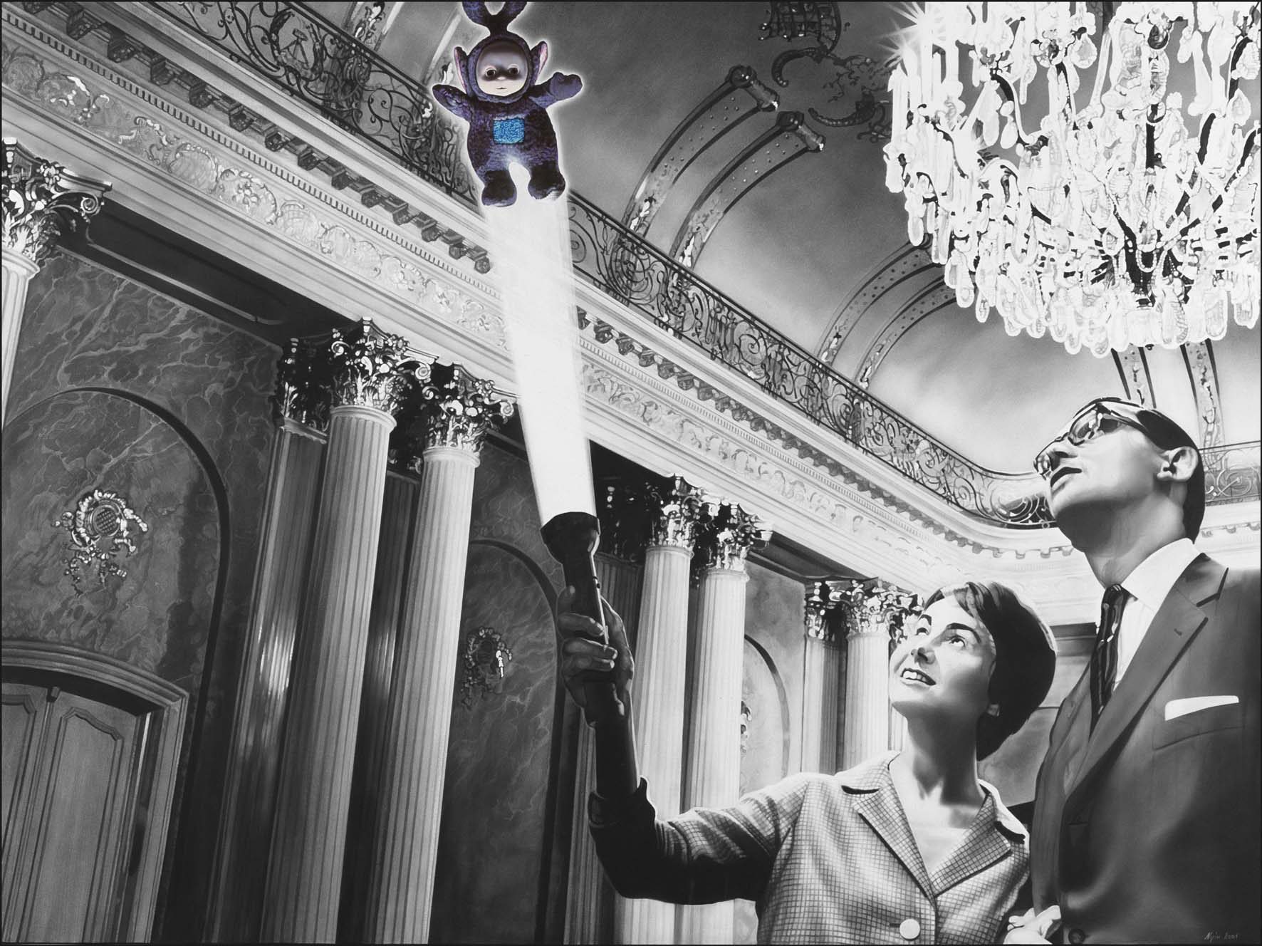 <p style="text-align: center;">In the museum before closing – 2000 – 150x200cm – acrylik on canvas</p>