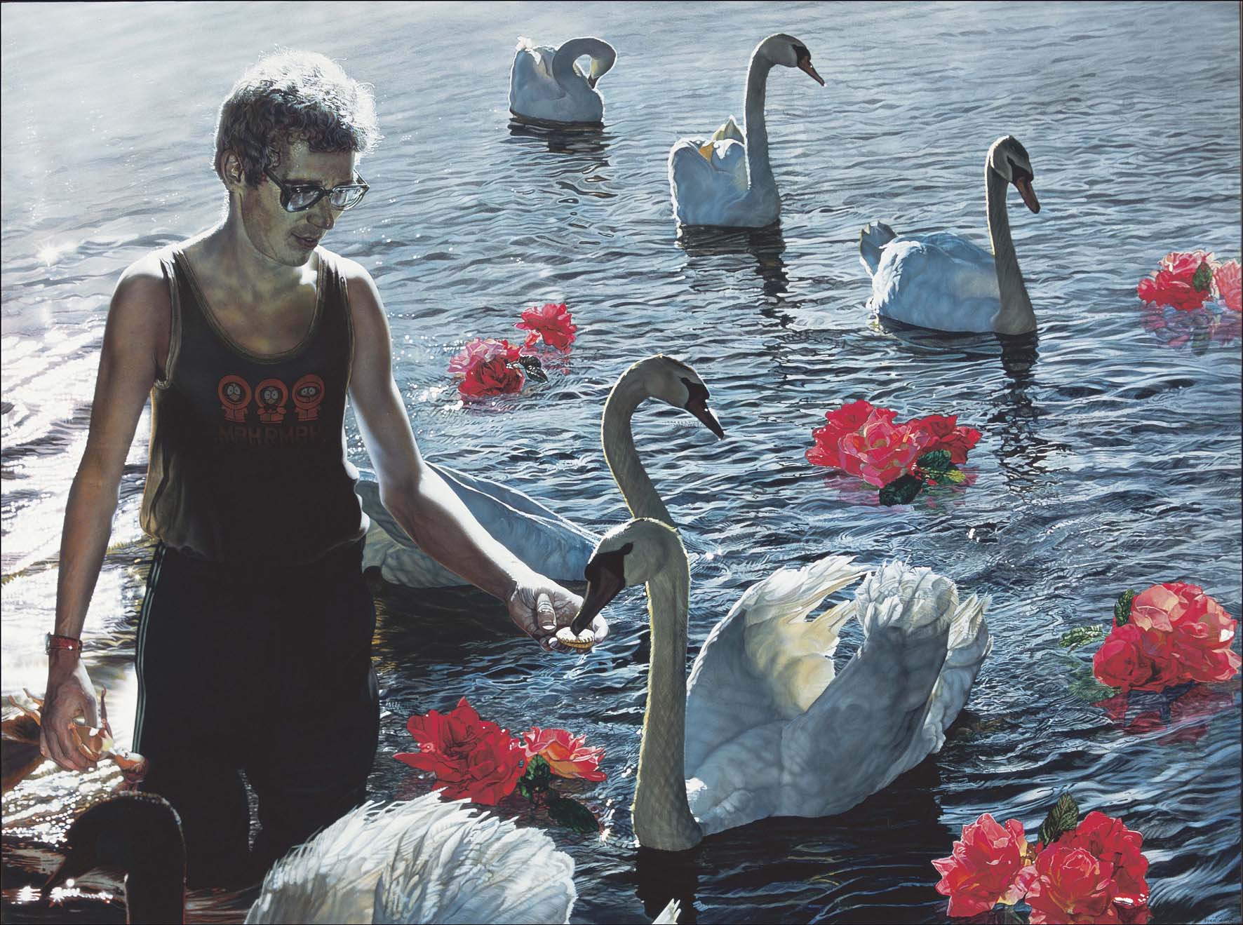 <p style="text-align: center;">Evening with cookies – 2002 – 150x200cm – acrylik on canvas</p>