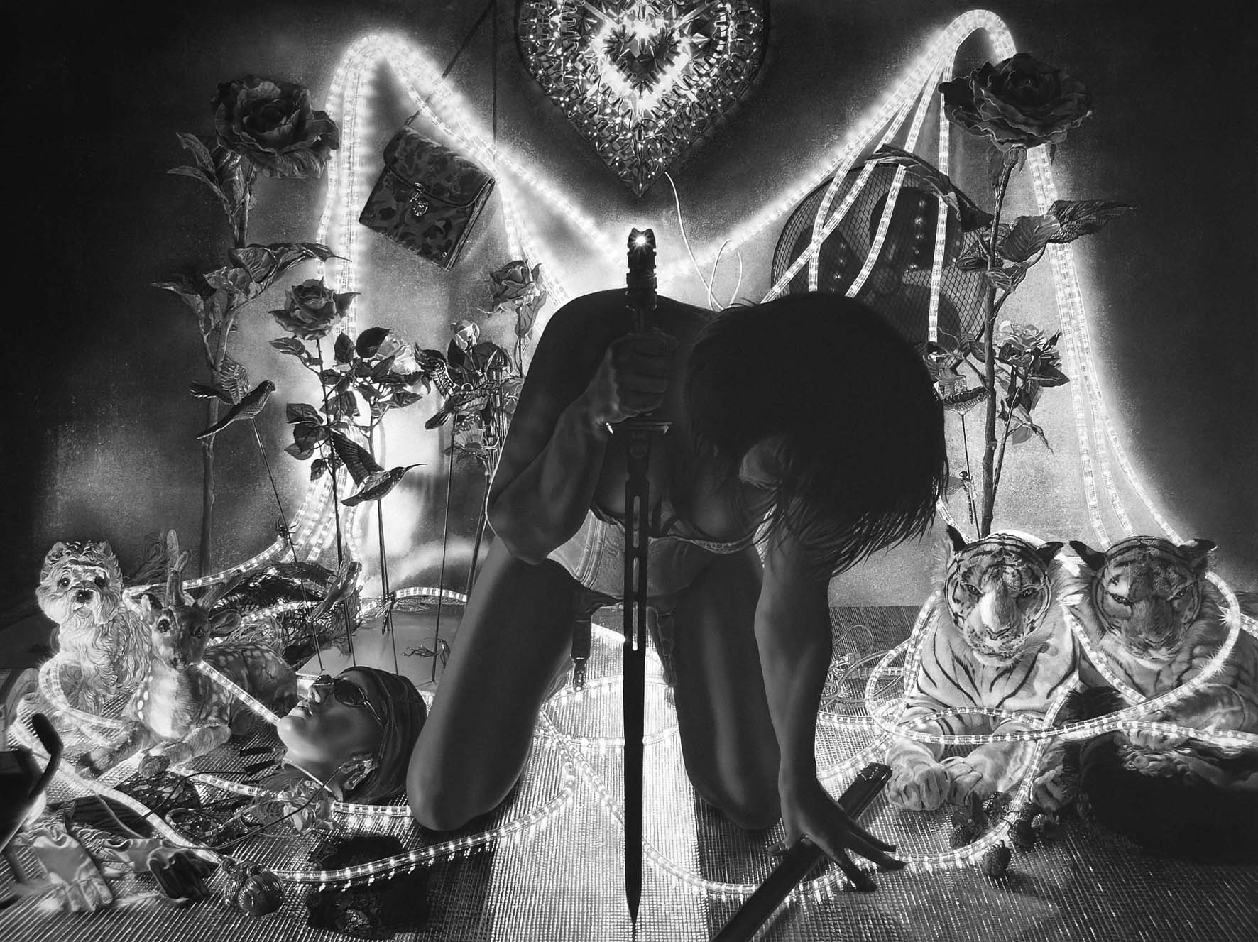 <p style="text-align: center;">Blade runner – 2003 – 150x200cm – acrylik on canvas</p>