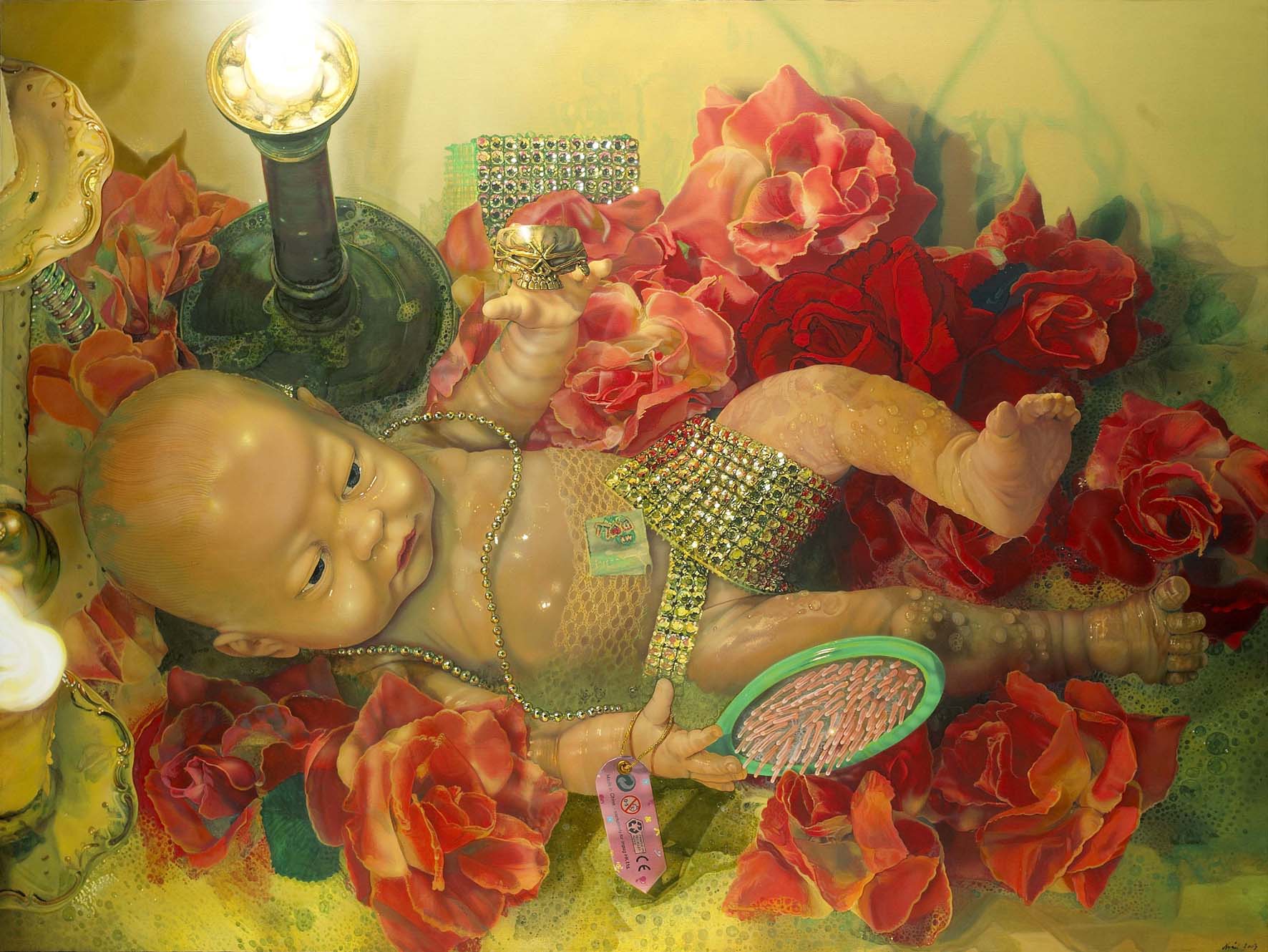 <p style="text-align: center;">Rubber doll – 2003 – 150x200cm – acrylik on canvas</p>