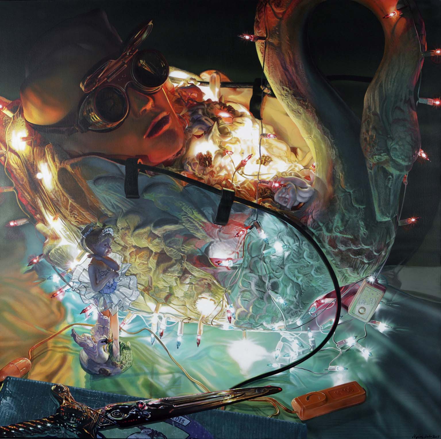 <p style="text-align: center;">Swan-song – 2004-2007 – 150x150cm – acrylik on canvas</p>