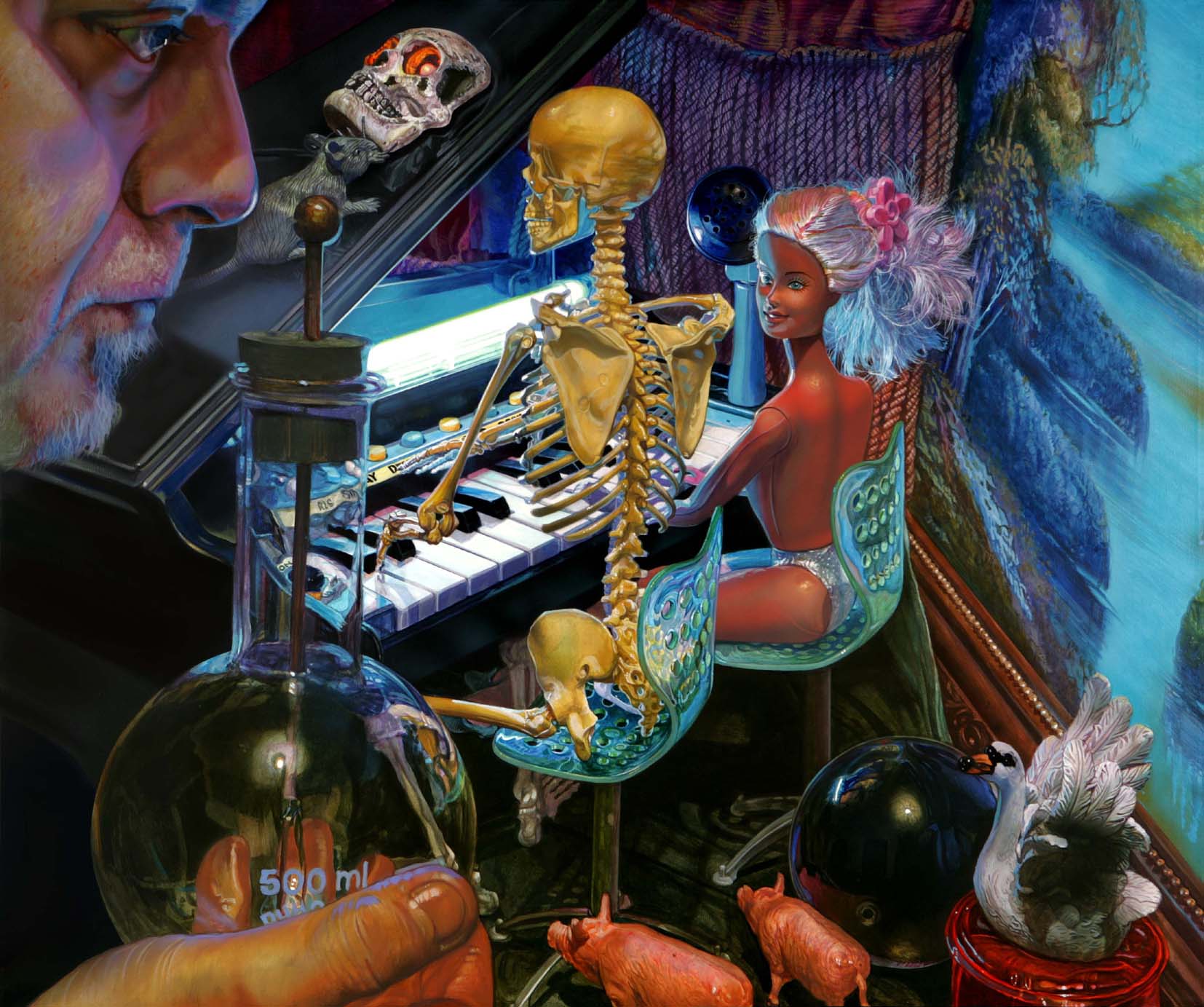 <p style="text-align: center;">Playing 4 handed – 2005 – 95x115cm – acrylik on canvas</p>