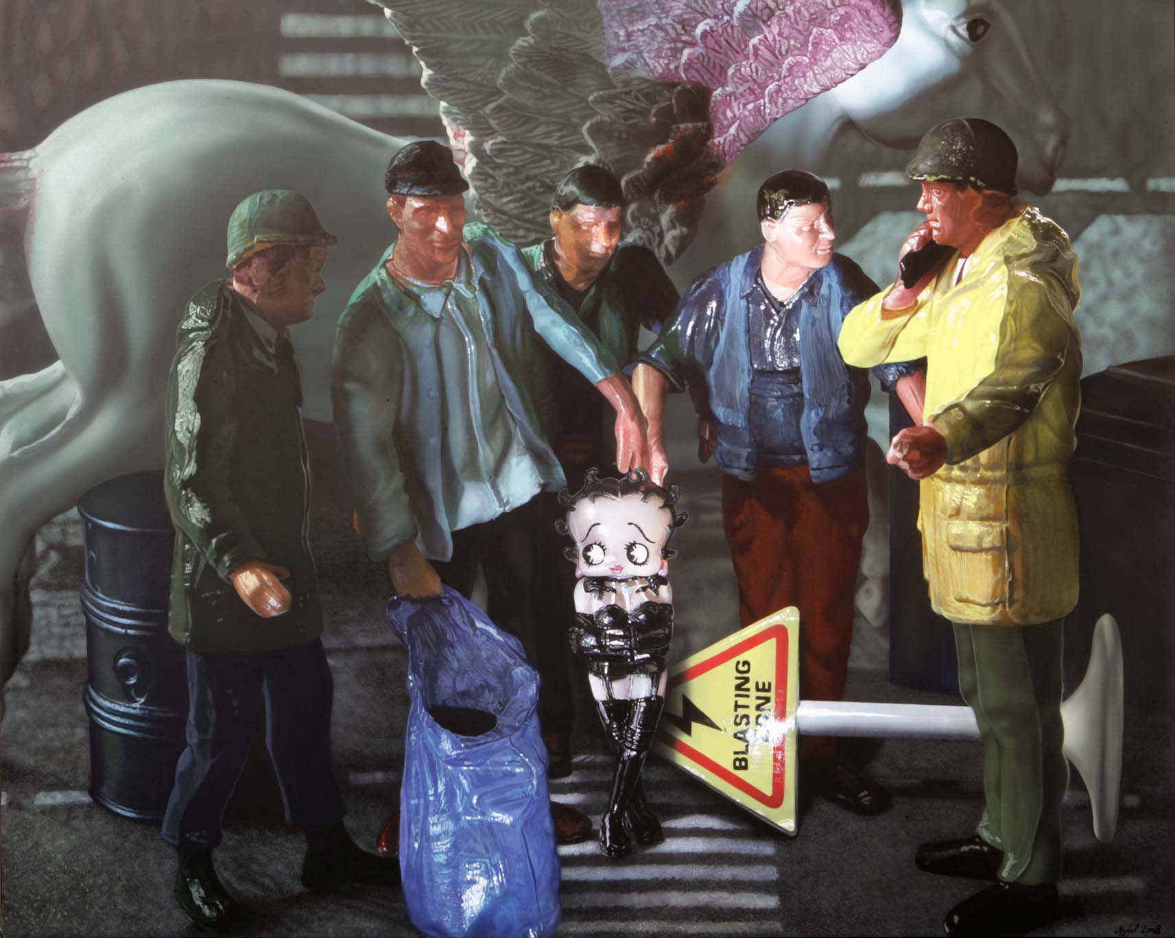 <p style="text-align: center;">Blasting zone – 2008 – 120x150cm – acrylik on canvas</p>