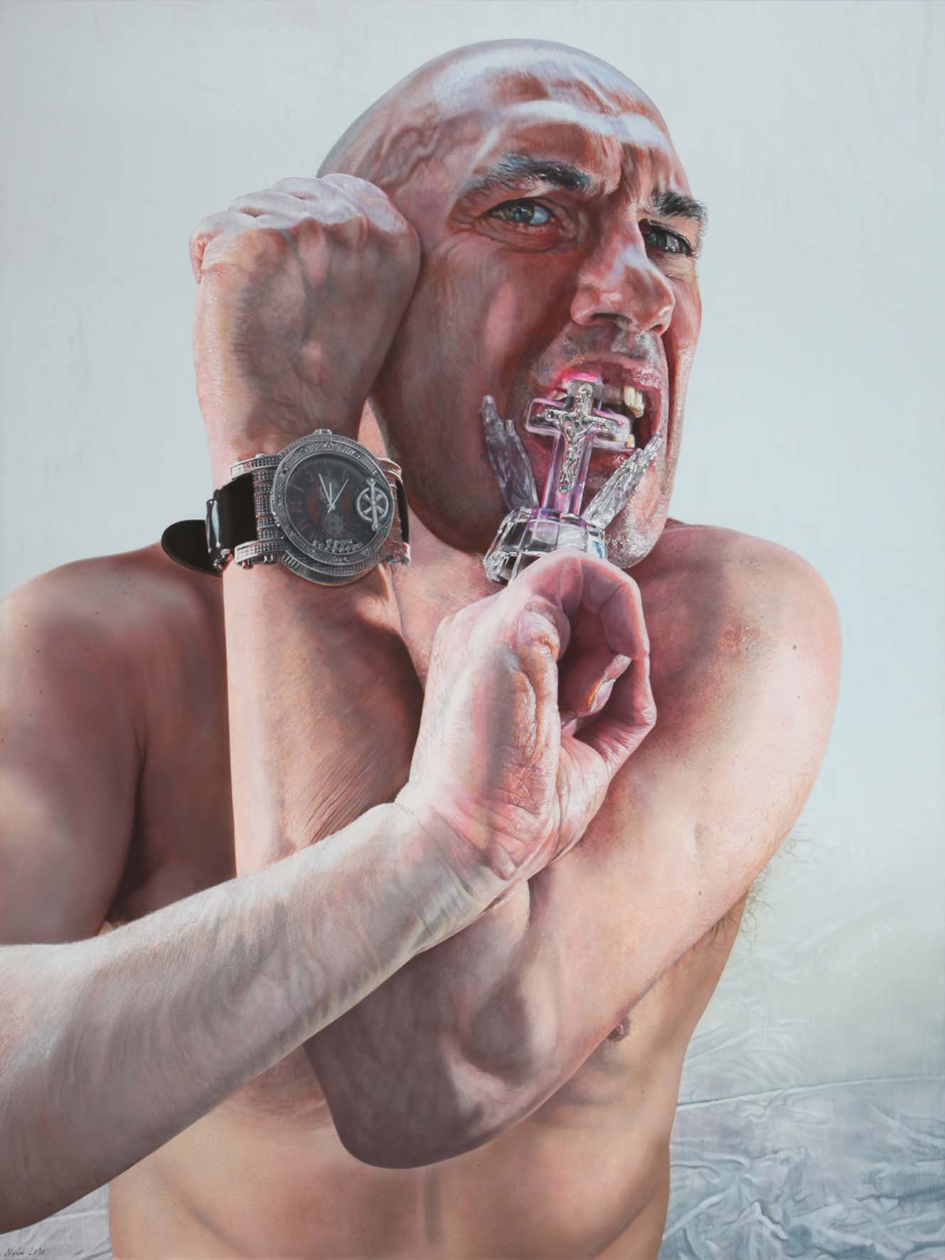 <p style="text-align: center;">What time is it now? – 2010 – 200x150cm – acrylik on canvas</p>