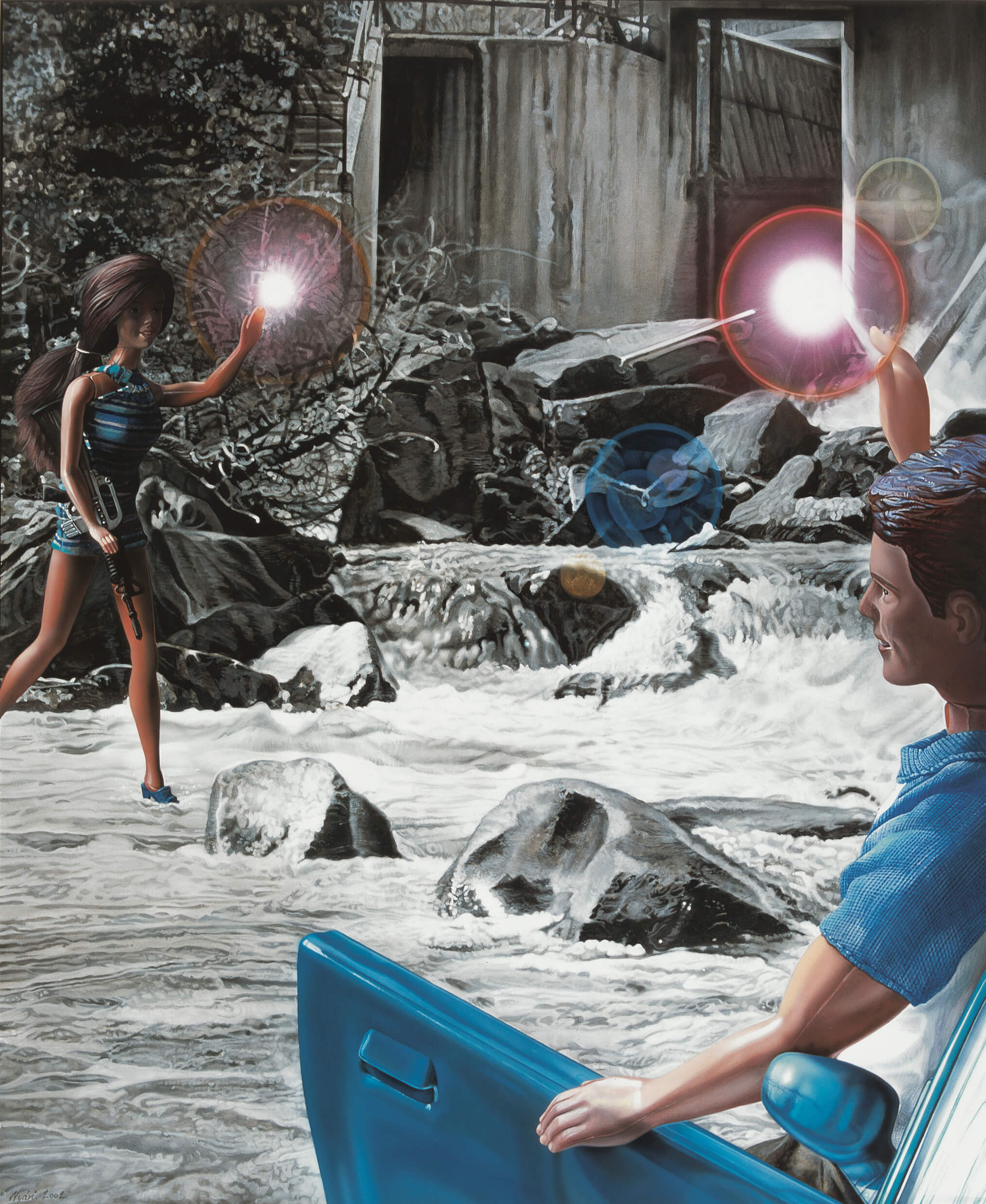 <p style="text-align: center;">In the steps of guevara in the bolivian jungle - 2002 - 115x95cm - acrylik on canvas</p>