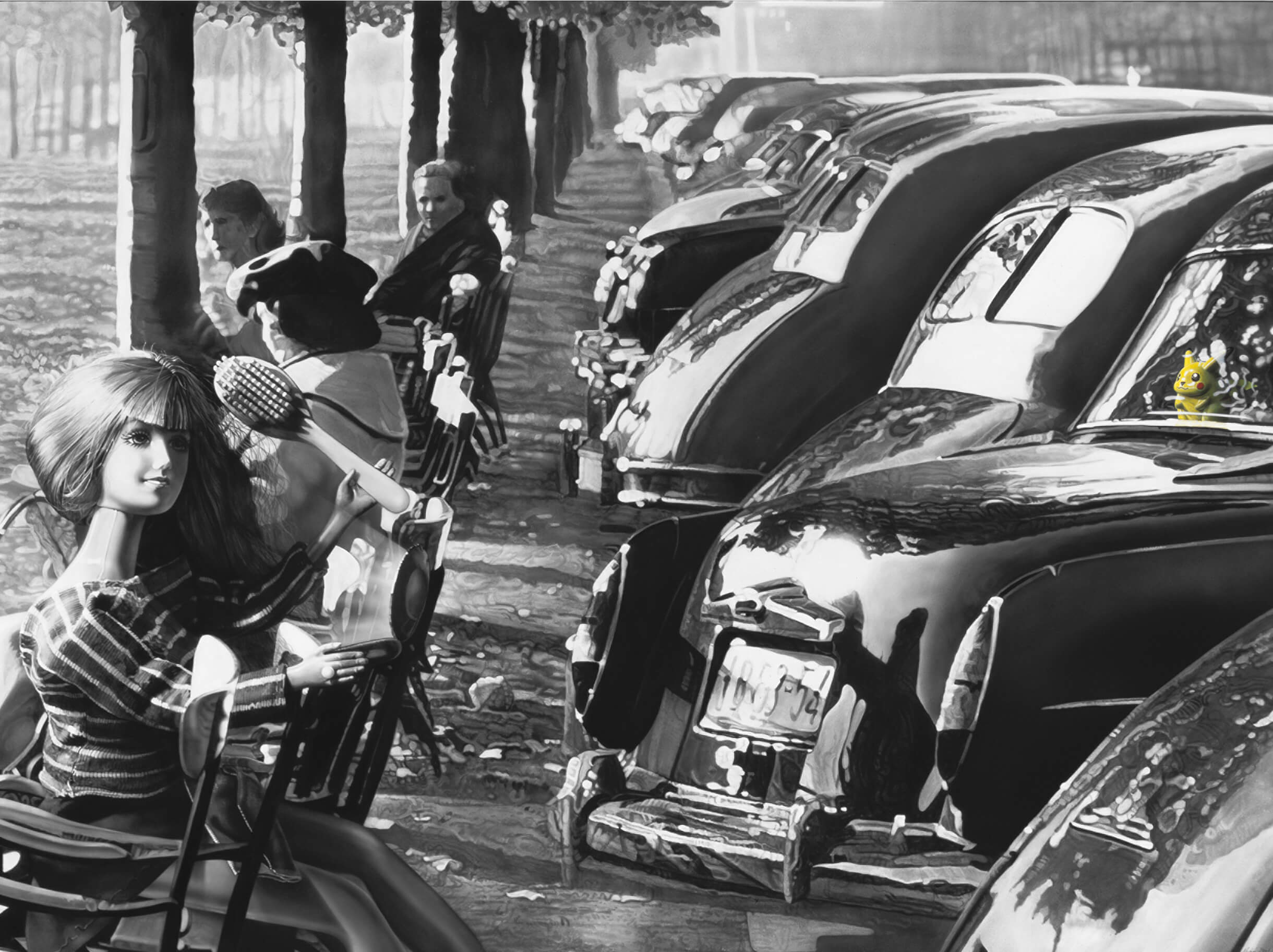 <p style="text-align: center;">Pikachu and Barbie - 2001 - 150x200cm - acrylik on canvas</p>