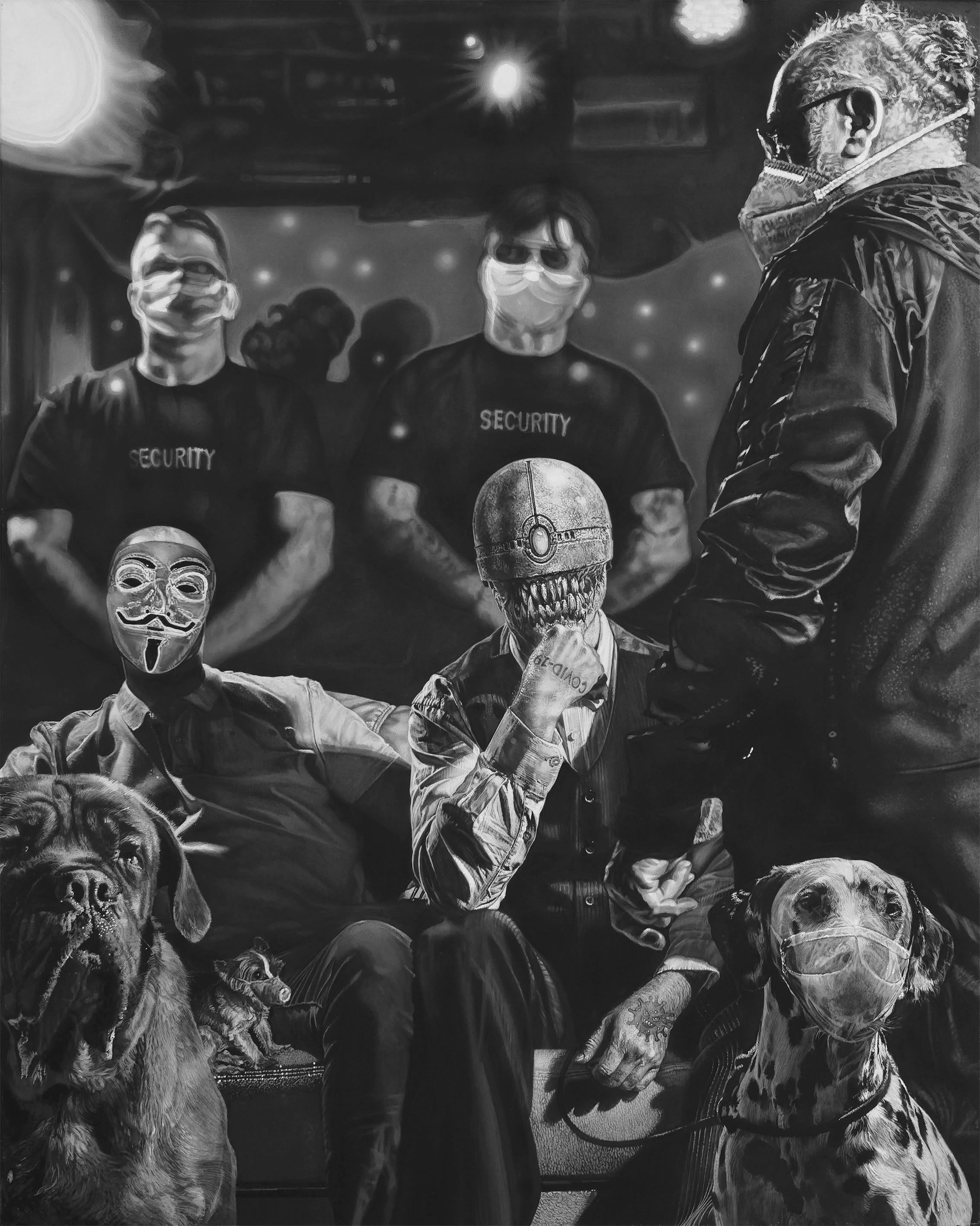 <p style="text-align: center;">Covid-19 - 2020 - 150x120cm- acrylic on canvas</p>