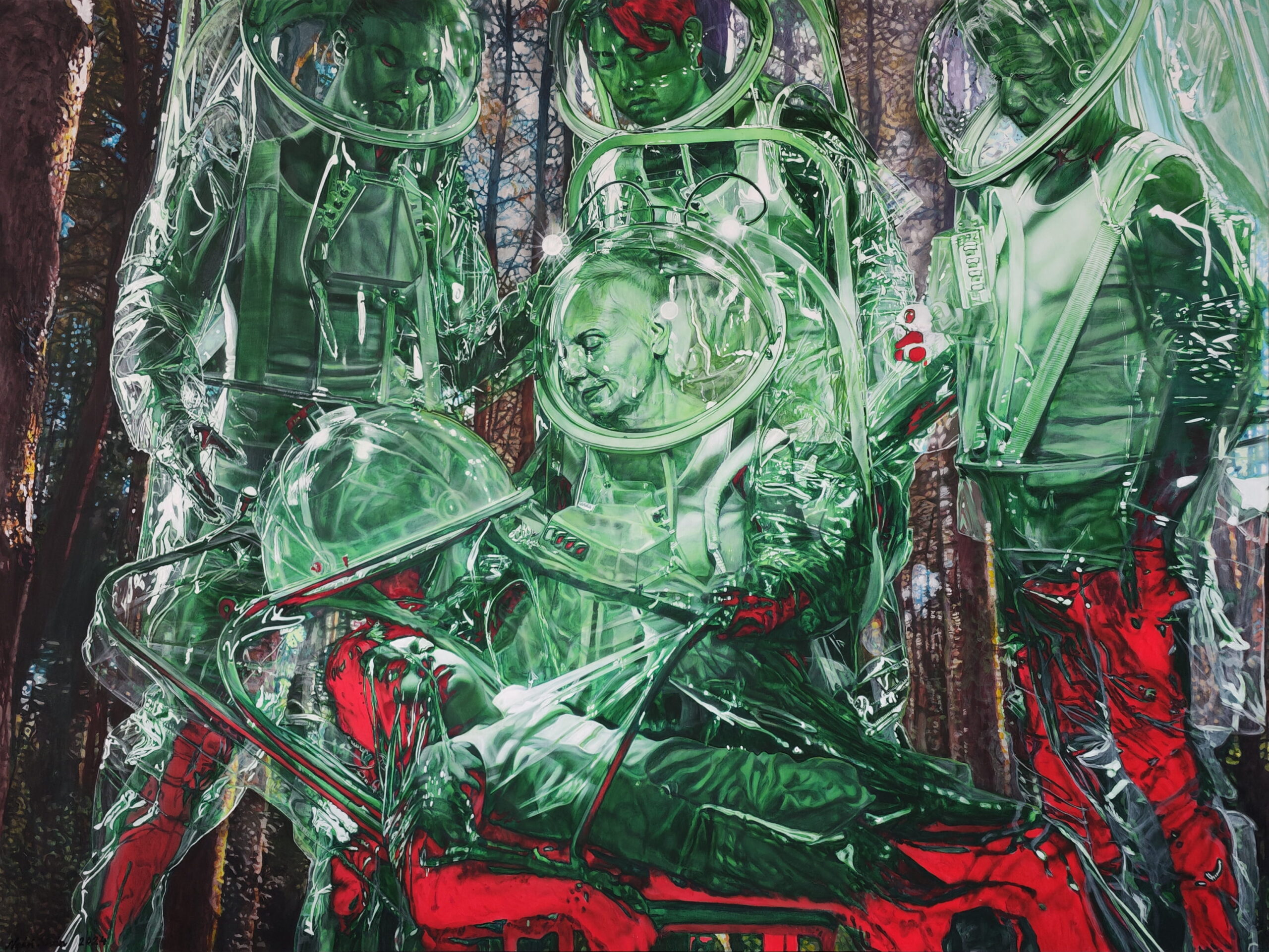 <p style="text-align: center;">Mars Pieta-2024-150cm X 200cm-acrylik on canvas</p>